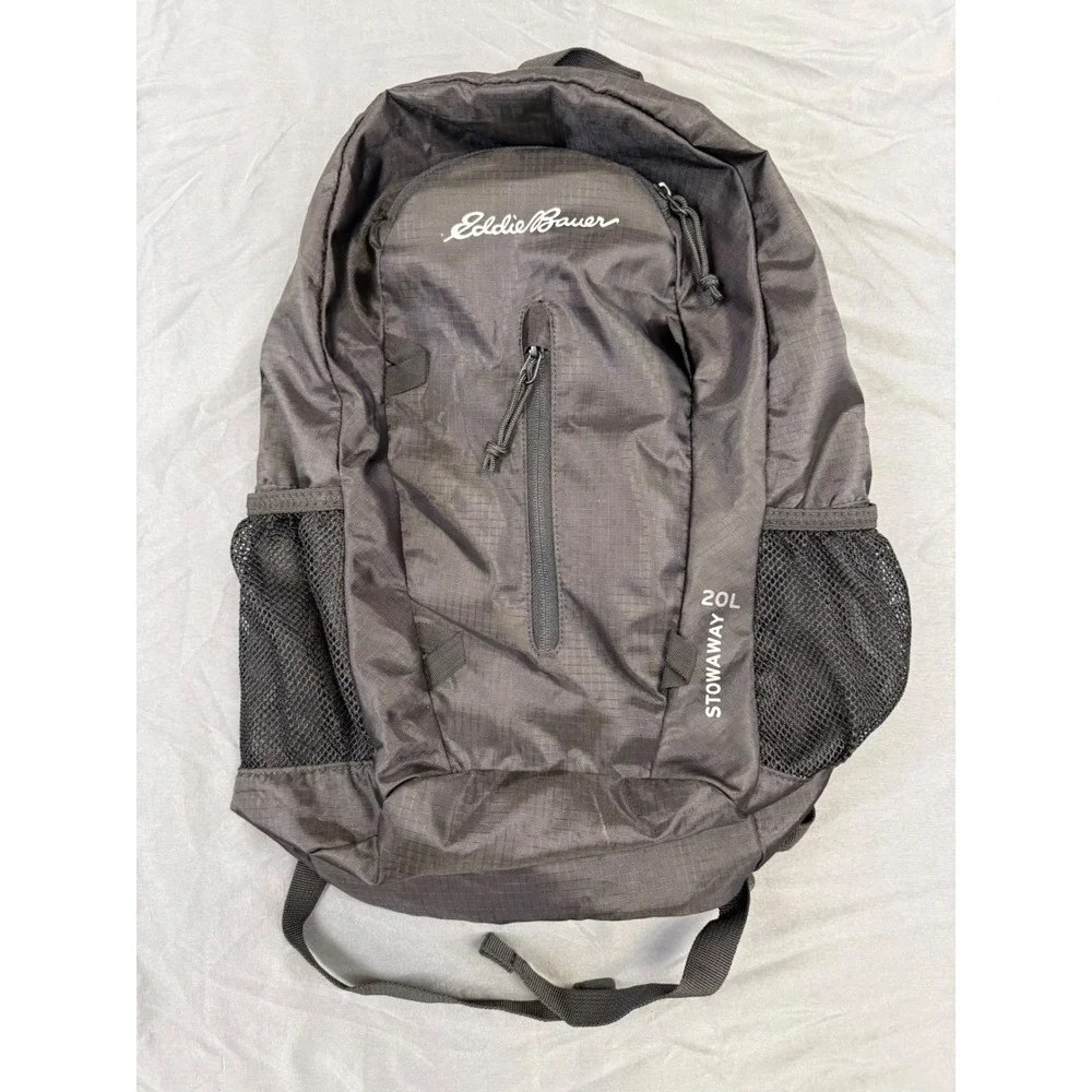 Eddie Bauer Stowaway 20L Backpack Black Packable Lightweight Travel Daypack Bag